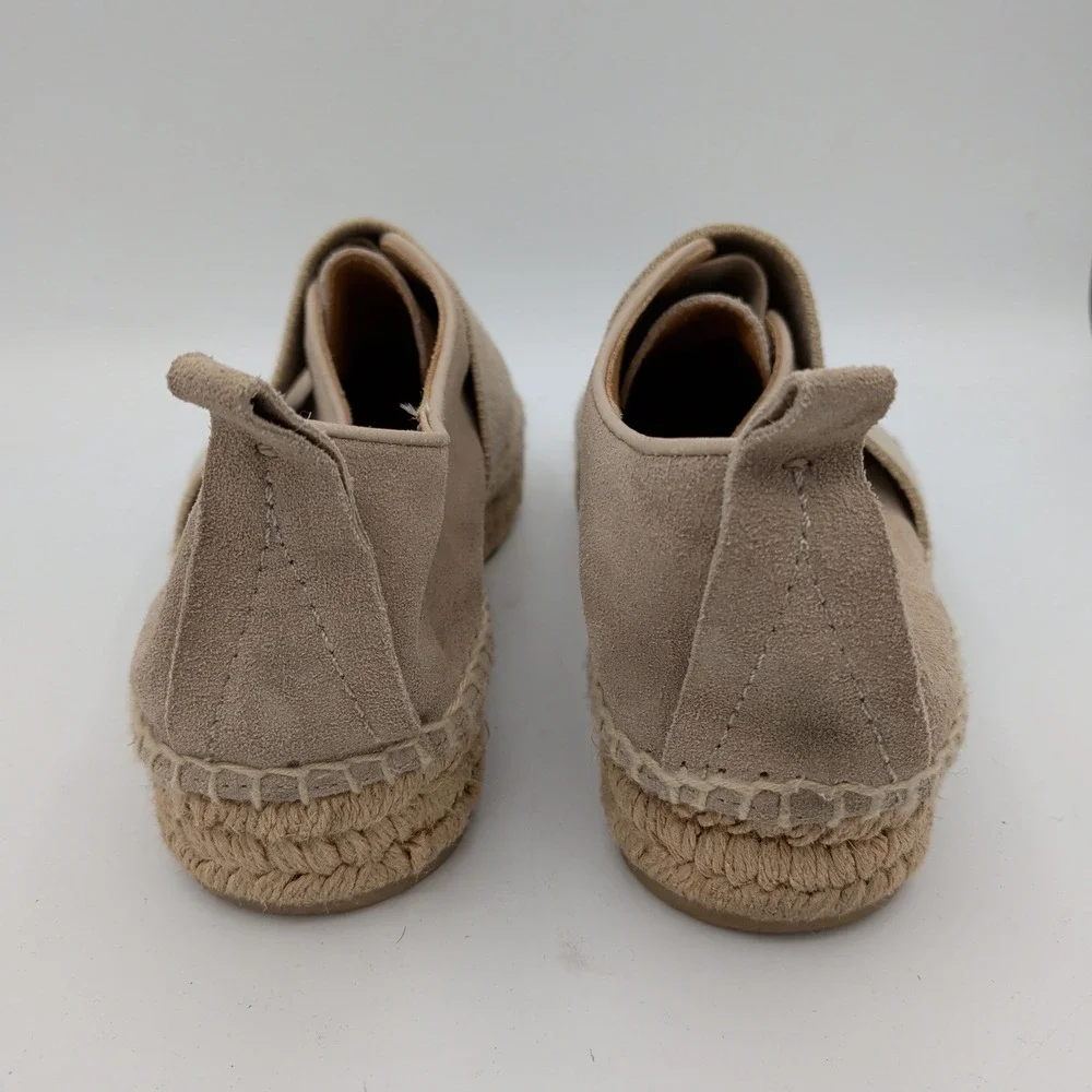 Rag‎ & Bone Nina Taupe Suede Platform Espadrilles Shoes Womens 9.5 39.5 Spain